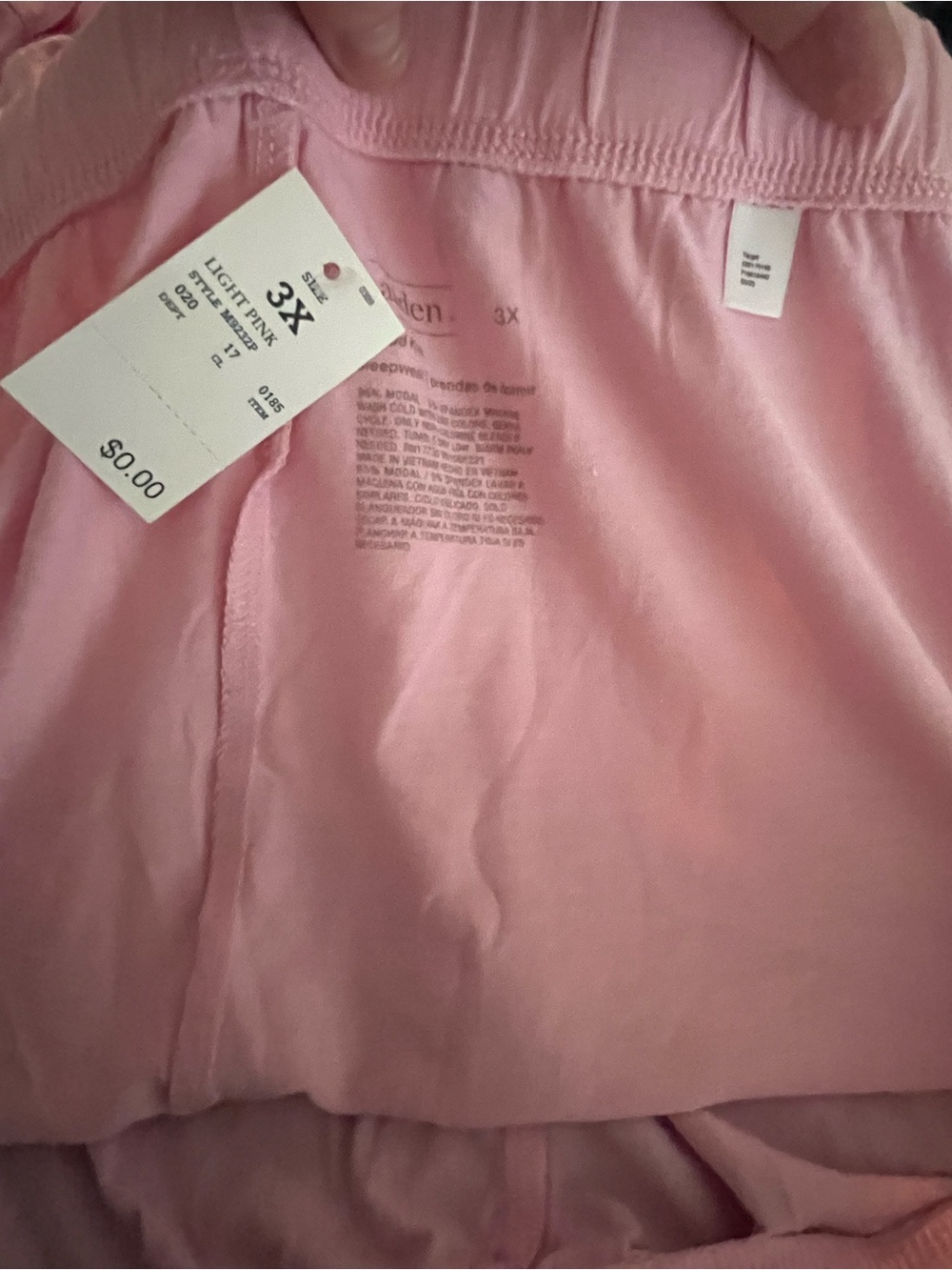 NWT Auden Light Pink Short Sleeve Button-Front Pajama Short Set Size 3X - Picture 4 of 6